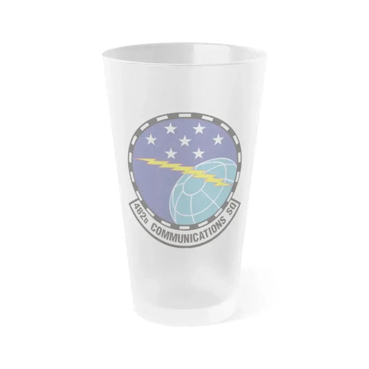 482d Communications Squadron (U.S. Air Force) Frosted Pint Glass 16oz 16oz Frosted - Go Mug Yourself