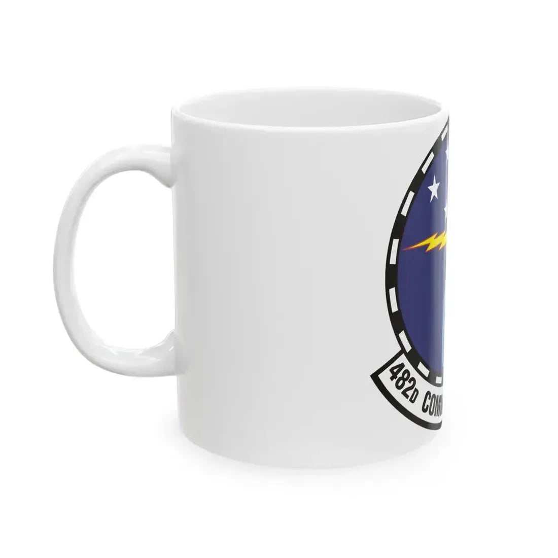482d Communications Squadron (U.S. Air Force) White Coffee Mug - Go Mug Yourself