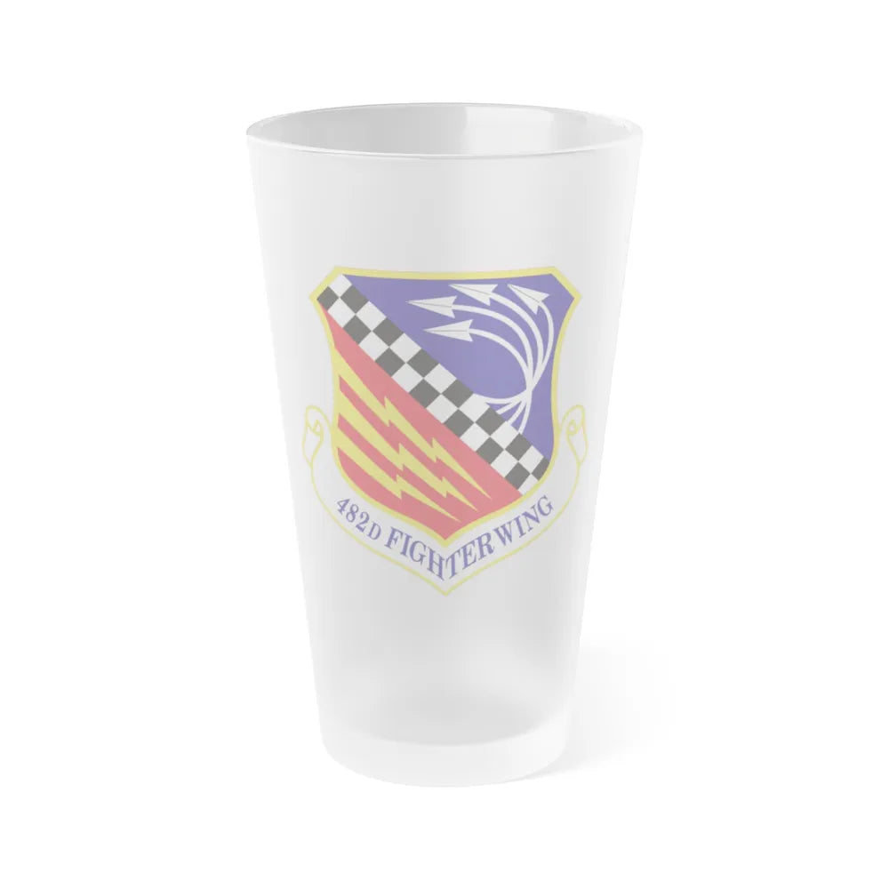 482d Fighter Wing (U.S. Air Force) Frosted Pint Glass 16oz-16oz-Frosted-Go Mug Yourself