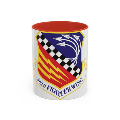 482d Fighter Wing (U.S. Air Force) Accent Coffee Mug 11oz Red - Go Mug Yourself