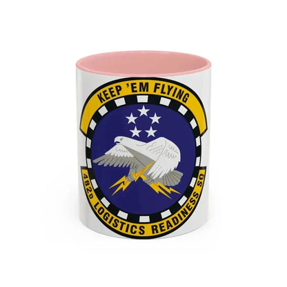 482d Logistics Readiness Squadron (U.S. Air Force) Accent Coffee Mug 11oz Pink - Go Mug Yourself