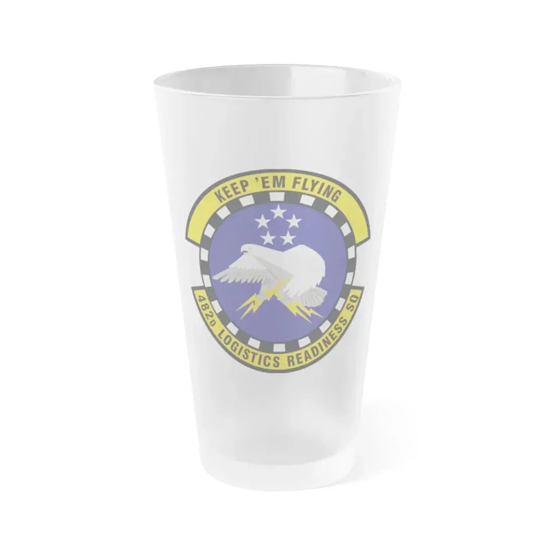 482d Logistics Readiness Squadron (U.S. Air Force) Frosted Pint Glass 16oz 16oz Frosted - Go Mug Yourself
