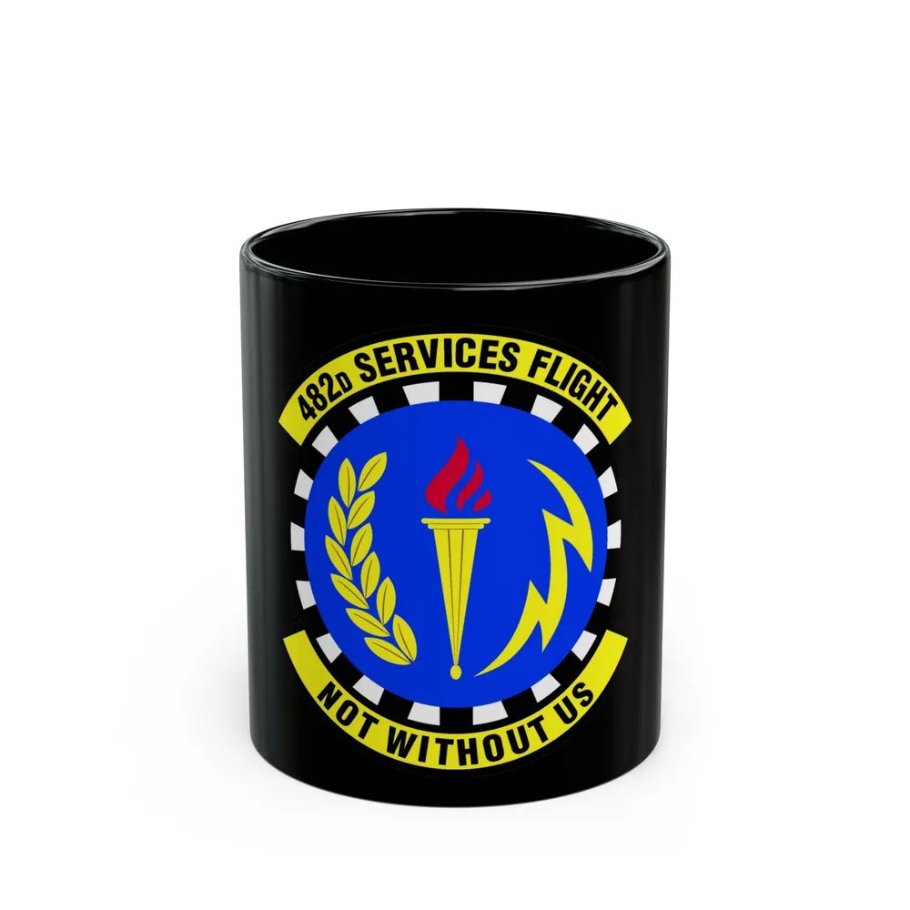 482d Services Flight (U.S. Air Force) Black Coffee Mug-11oz-Go Mug Yourself