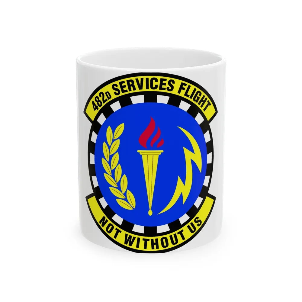 482d Services Flight (U.S. Air Force) White Coffee Mug-11oz-Go Mug Yourself