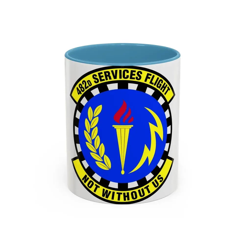 482d Services Flight (U.S. Air Force) Accent Coffee Mug 11oz Light Blue - Go Mug Yourself