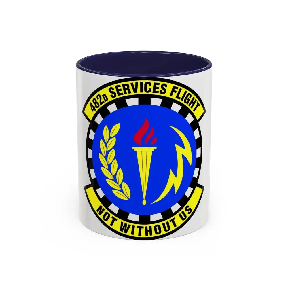 482d Services Flight (U.S. Air Force) Accent Coffee Mug 11oz Navy - Go Mug Yourself