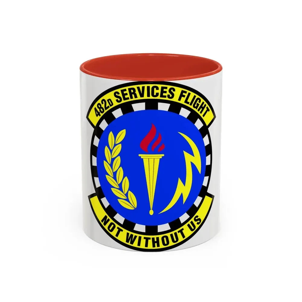 482d Services Flight (U.S. Air Force) Accent Coffee Mug 11oz Red - Go Mug Yourself