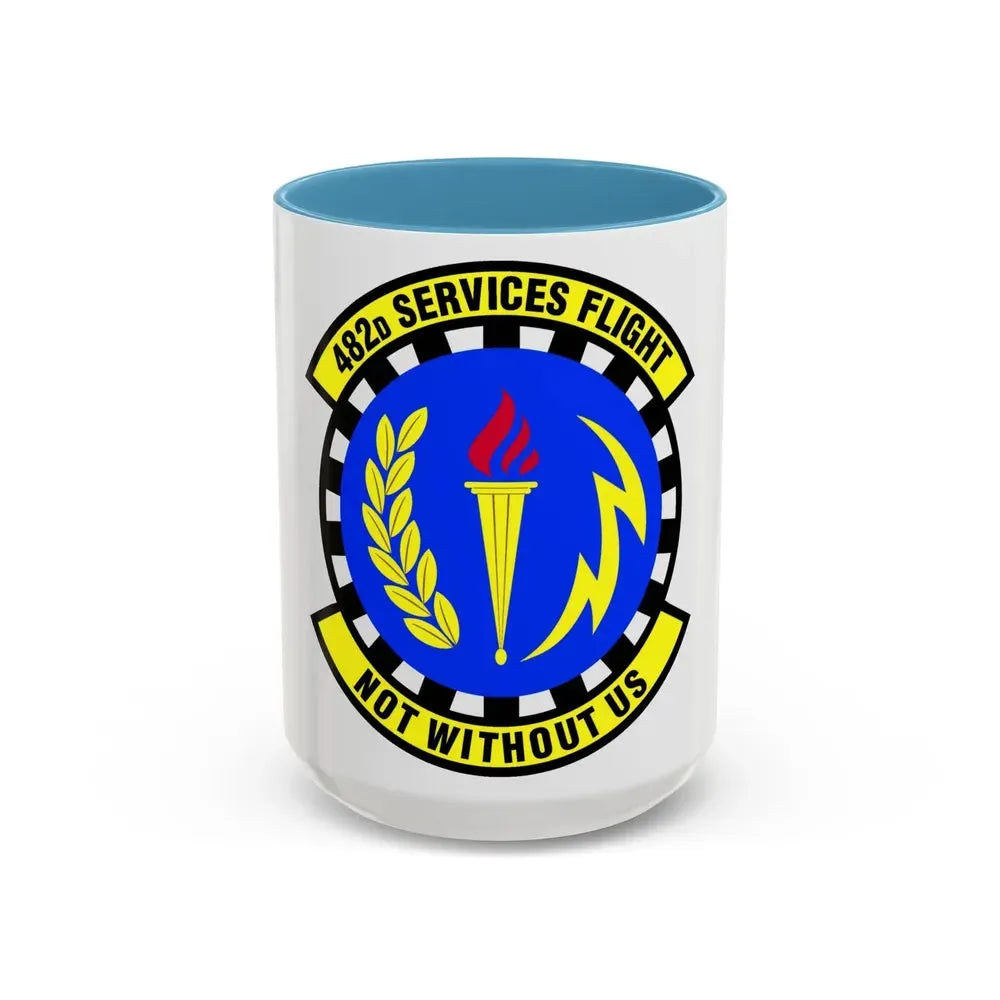 482d Services Flight (U.S. Air Force) Accent Coffee Mug 15oz Light Blue - Go Mug Yourself