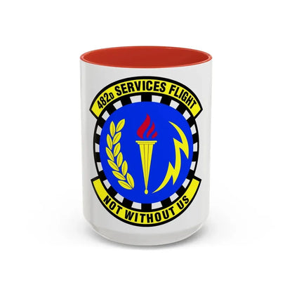 482d Services Flight (U.S. Air Force) Accent Coffee Mug 15oz Red - Go Mug Yourself