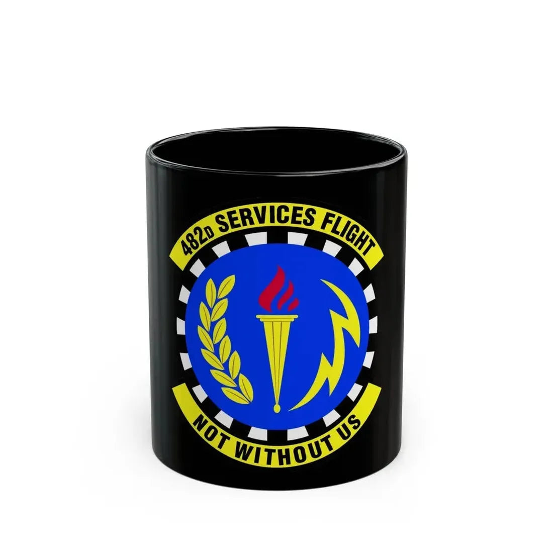 482d Services Flight (U.S. Air Force) Black Coffee Mug 11oz - Go Mug Yourself