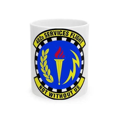 482d Services Flight (U.S. Air Force) White Coffee Mug - Go Mug Yourself
