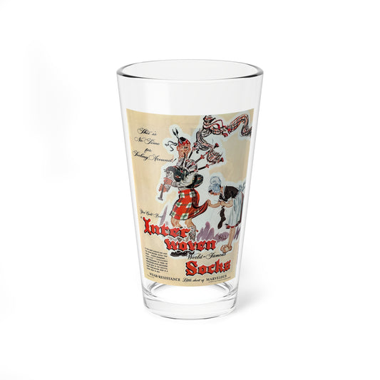 Interwoven Socks, The Saturday Evening Post, December 9, 1944 - Pint Glass 16oz