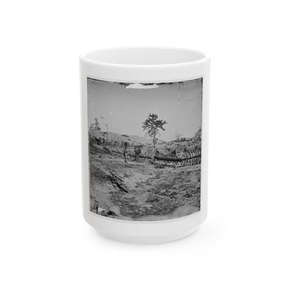 Atlanta, Georgia. Confederate Fortifications (Shown Is George N. Barnard, Photographer And His Dark Room) (U.S. Civil War) White Coffee Mug