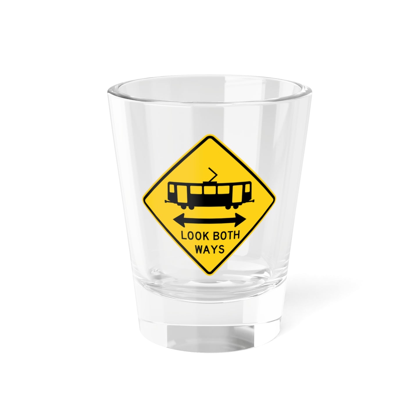 MUTCD-CA W82-1 (California) (Road Sign) Shot Glass 1.5oz
