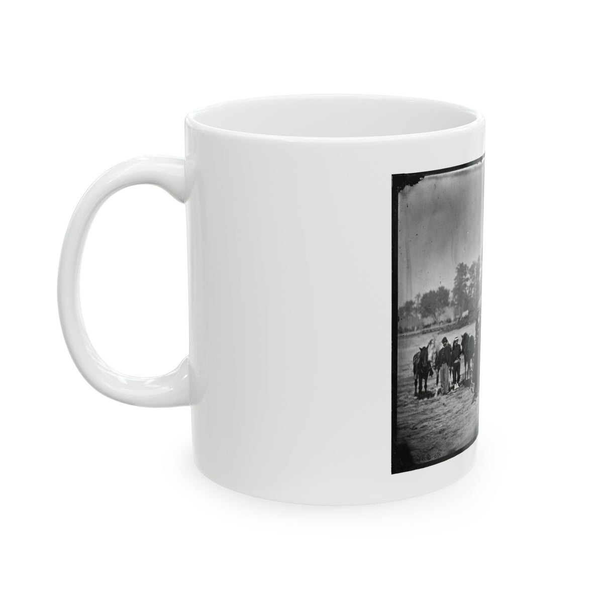 Unknown Location. Zouave Ambulance Crew Demonstrating Removal Of Wounded Soldiers From The Field; Another View (U.S. Civil War) White Coffee Mug