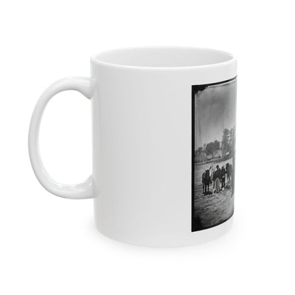 Unknown Location. Zouave Ambulance Crew Demonstrating Removal Of Wounded Soldiers From The Field; Another View (U.S. Civil War) White Coffee Mug