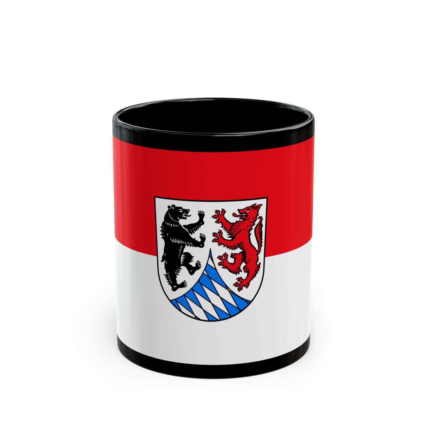 Flag of Freyung Grafenau Germany - Black Coffee Mug-11oz-Go Mug Yourself