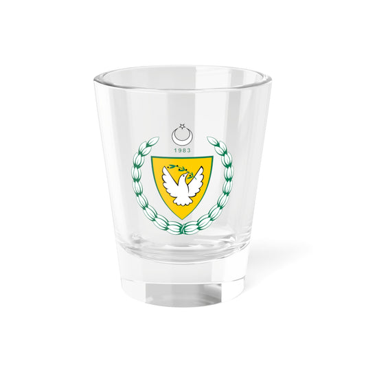 Coat of arms of the Turkish Republic of Northern Cyprus - Shot Glass 1.5oz