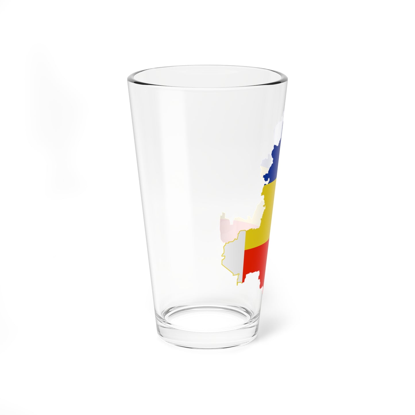 Flag-map of Rostov Oblast (Russia) Pint Glass 16oz