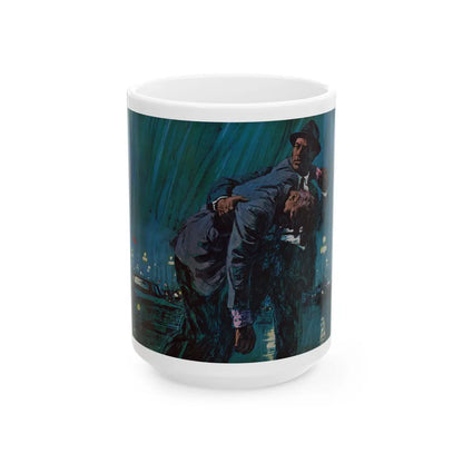 Cop Probe, Argosy magazine illustration, October 1964 - White Coffee Mug-15oz-Go Mug Yourself