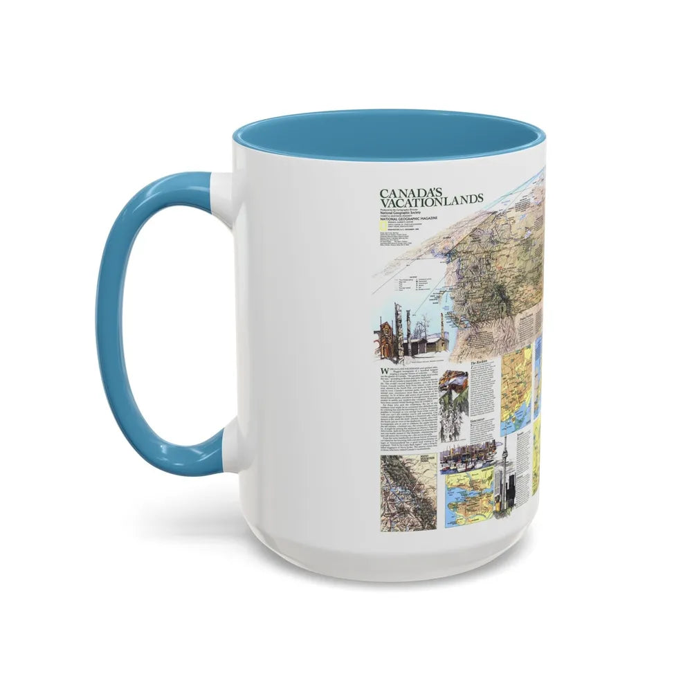 Canada - Vacationlands (1985) (Map) Accent Coffee Mug-Go Mug Yourself