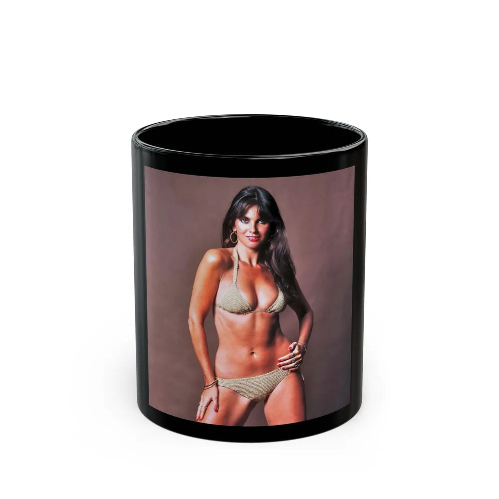 Caroline Munro #256 (Vintage Female Icon) Black Coffee Mug-11oz-Go Mug Yourself