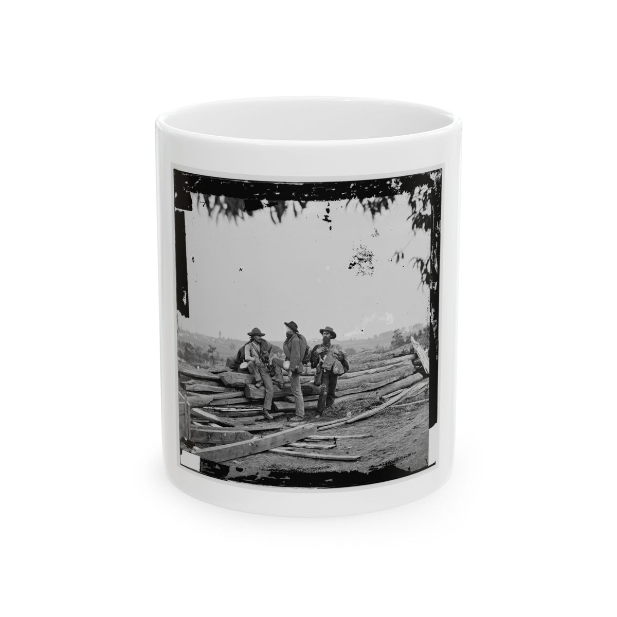 Gettysburg, Pa. Three Confederate Prisoners (U.S. Civil War) White Coffee Mug