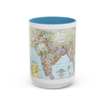 India and Burma (1946) (Map) Accent Coffee Mug
