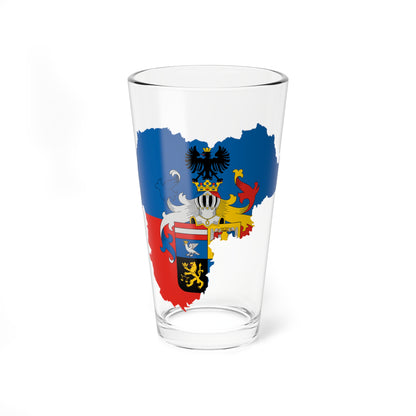 Flag-map of Borsod-Abauj-Zemplen County (Hungary) Pint Glass 16oz