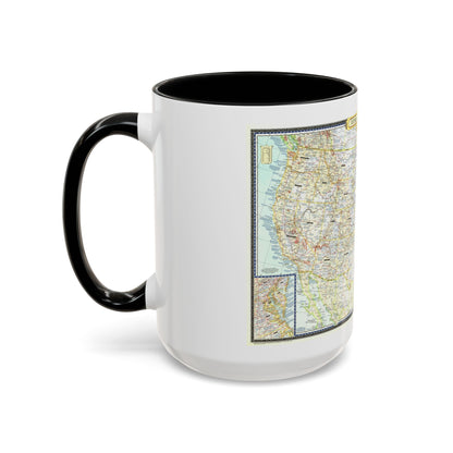 USA - An Historical Map (1953) (Map) Accent Coffee Mug
