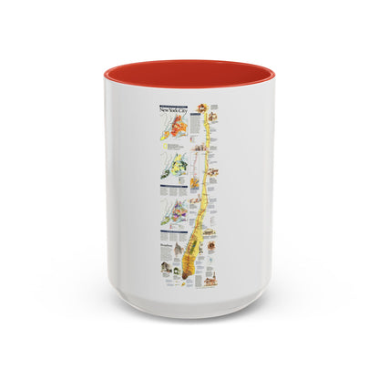 USA - New York City (1999) (Map) Accent Coffee Mug