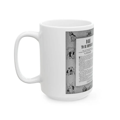 Dare To Be Different, Calling All Girls, January 1946 - White Coffee Mug-Go Mug Yourself