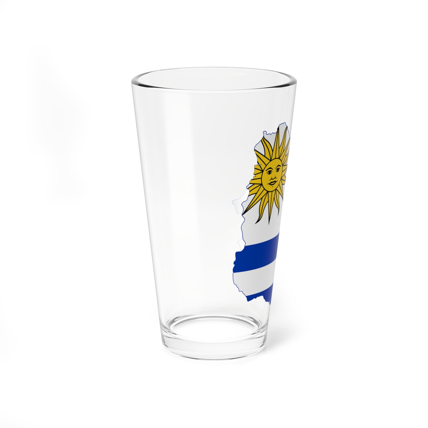 Flag-map of Uruguay (Uruguay) Pint Glass 16oz