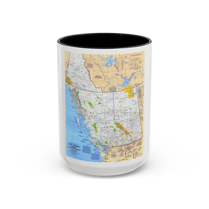 Canada - British Columbia, Alberta & Yukon (1978) (Map) Accent Coffee Mug