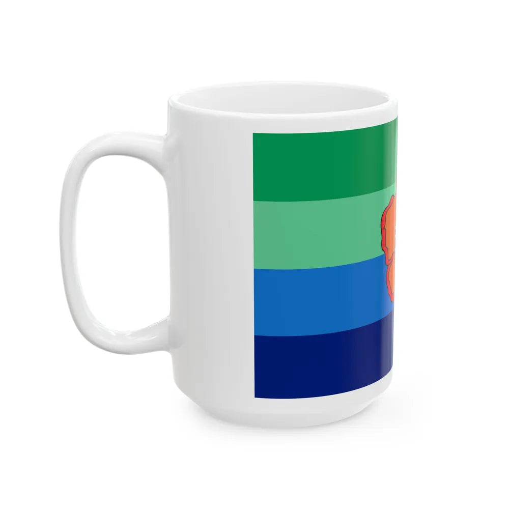 Flag of Angaur Palau - White Coffee Mug-Go Mug Yourself