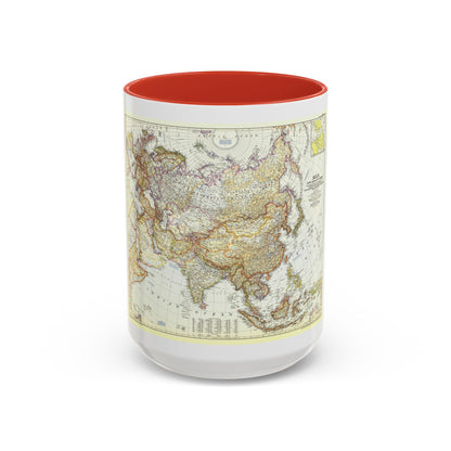Asia and Adjacent Areas (1951) (Map) Accent Coffee Mug