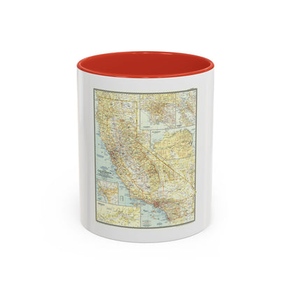 USA - California (1954) (Map) Accent Coffee Mug