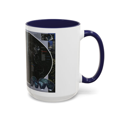 World Map - Population and Resources (1998) (Map) Accent Coffee Mug