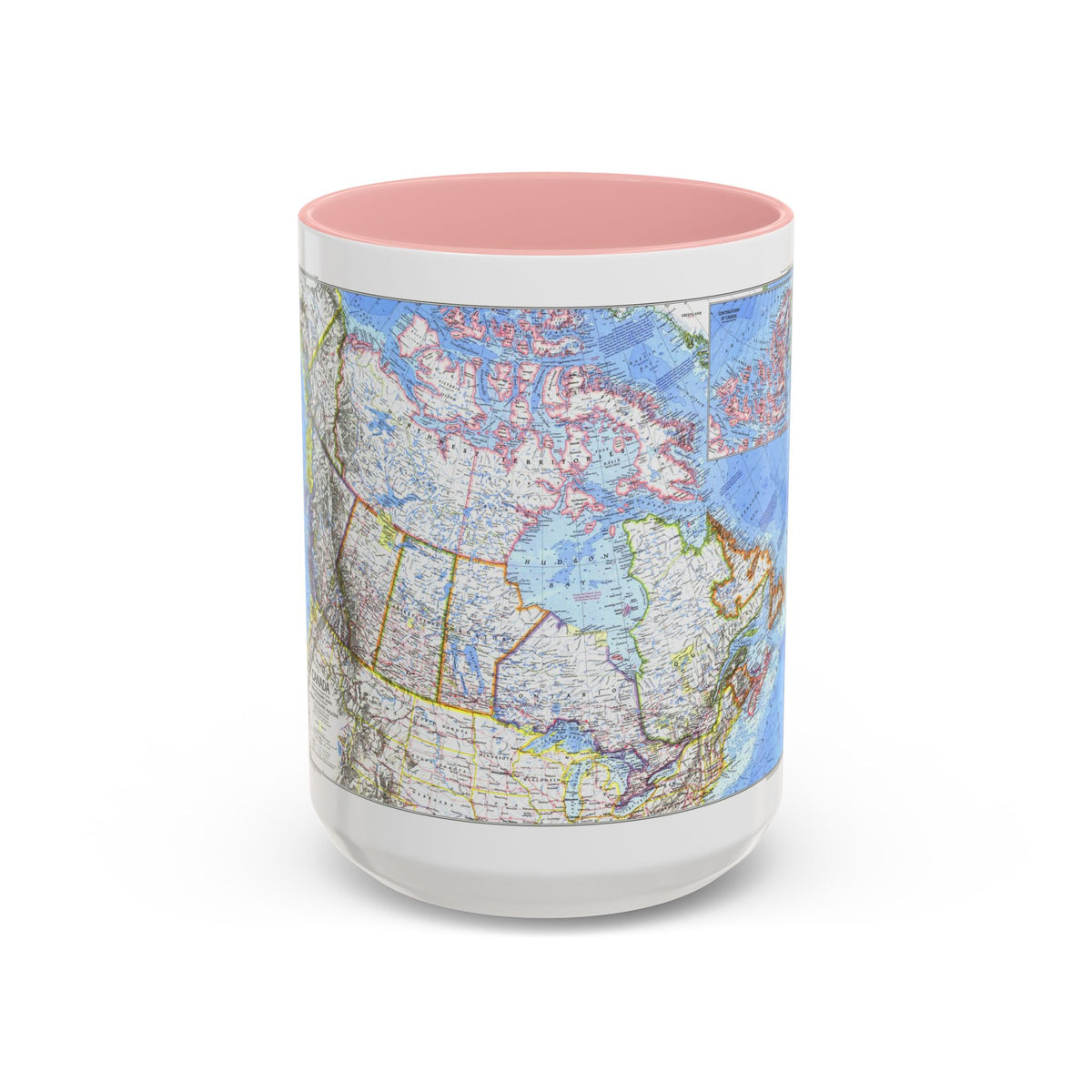 Canada (1972) (Map) Accent Coffee Mug