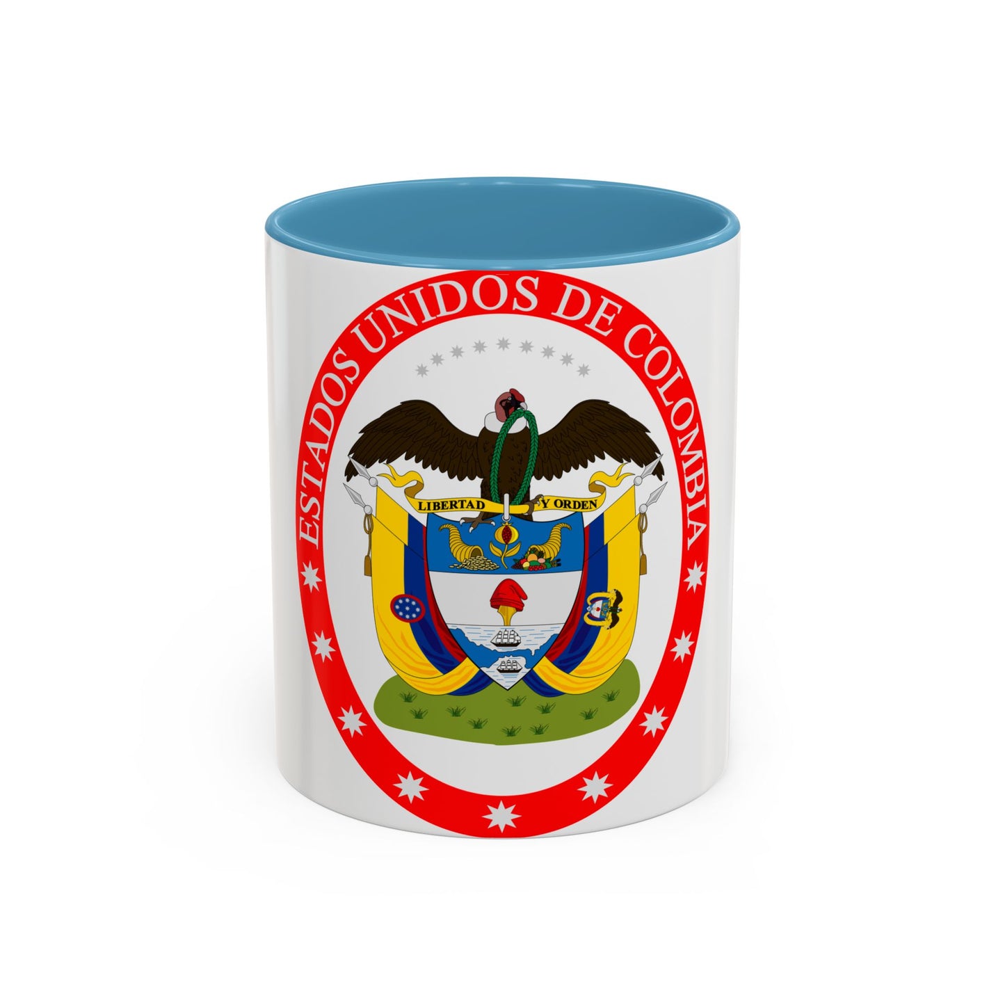 Coat of arms of the United States of Colombia - Accent Coffee Mug