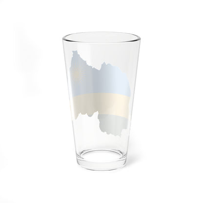 Flag map of Rwanda (Rwanda) Pint Glass 16oz