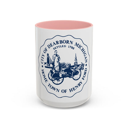 Seal of Dearborn Michigan - Accent Coffee Mug