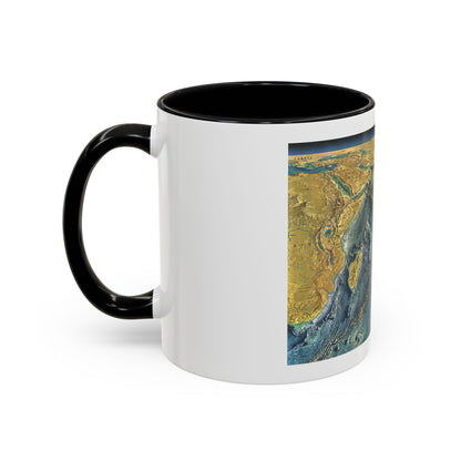 Indian Ocean Floor (1967) (Map) Accent Coffee Mug