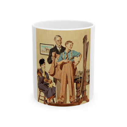 First Long Suit, The Saturday Evening Post, September 18, 1937 - White Coffee Mug-11oz-Go Mug Yourself