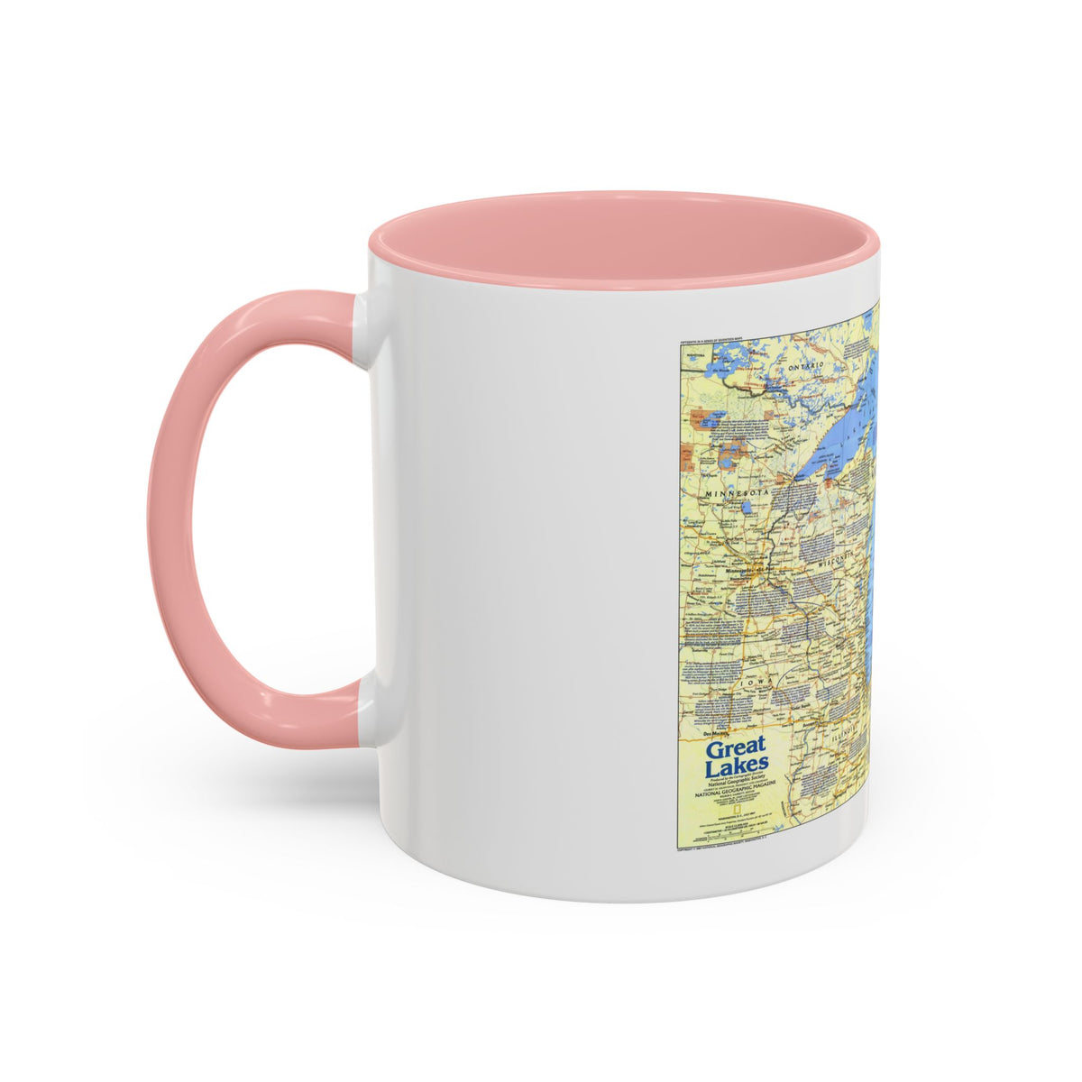 Canada - The Great Lakes 1 (1987) (Map) Accent Coffee Mug
