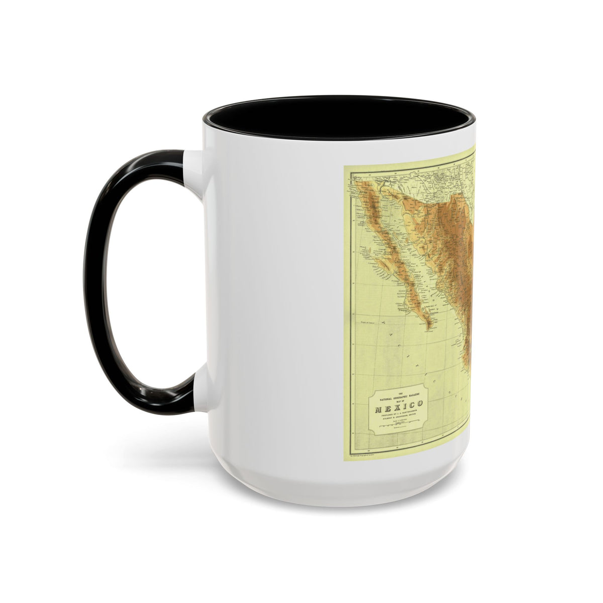Central America & Mexico (1911) (Map) Accent Coffee Mug