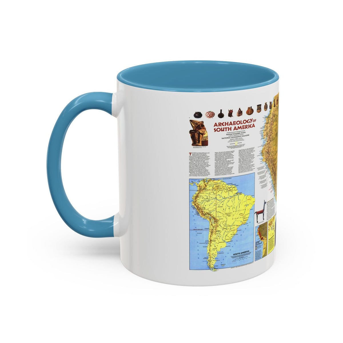 South America - Archaeology (1982) (Map) Accent Coffee Mug