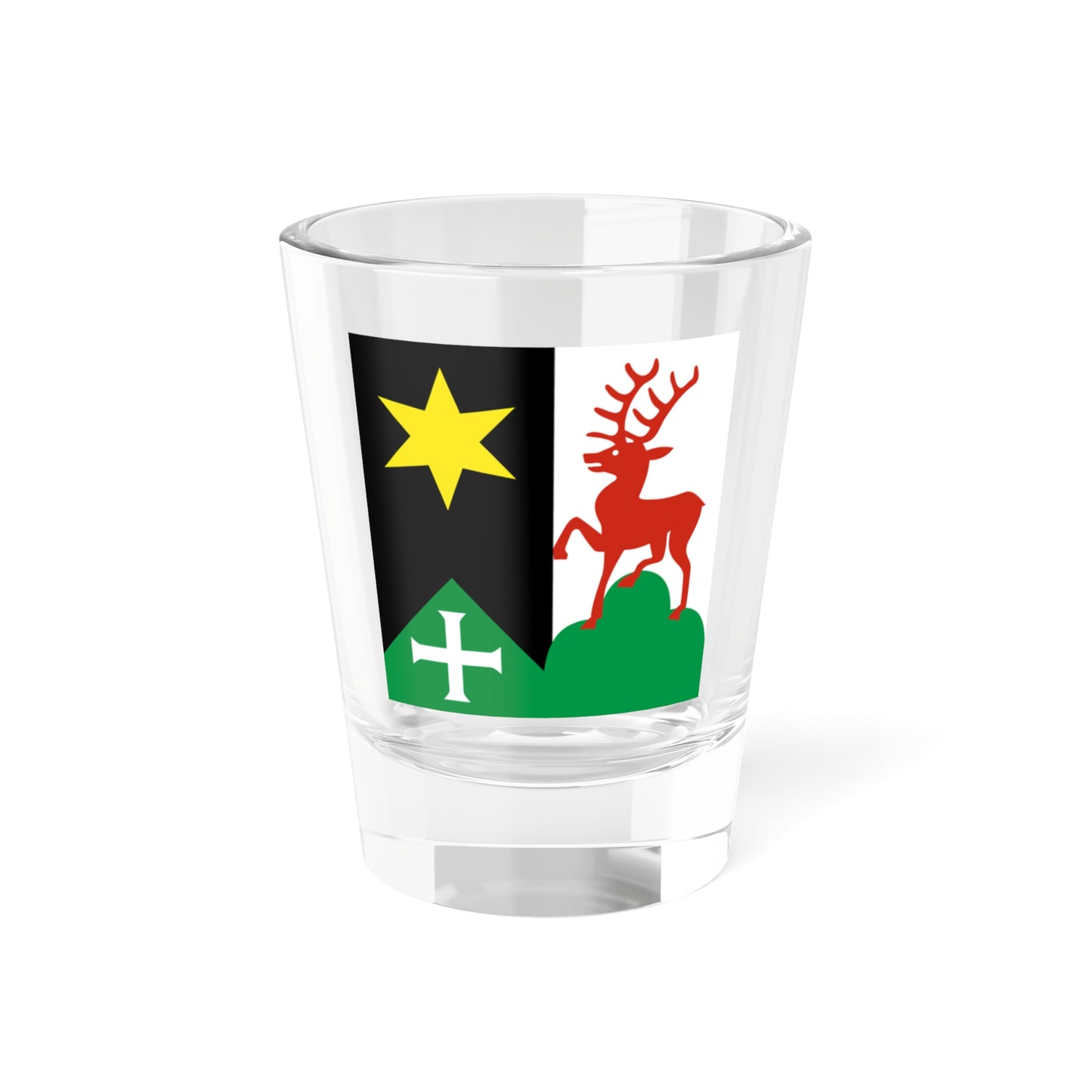 CHE Oberegg Flag (Switzerland) Shot Glass 1.5oz