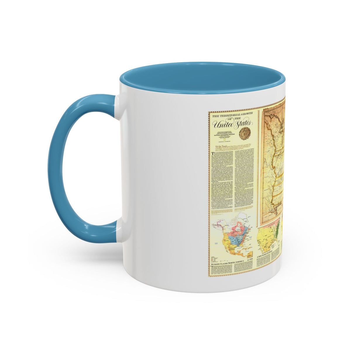 USA - Territorial Growth (1987) (Map) Accent Coffee Mug
