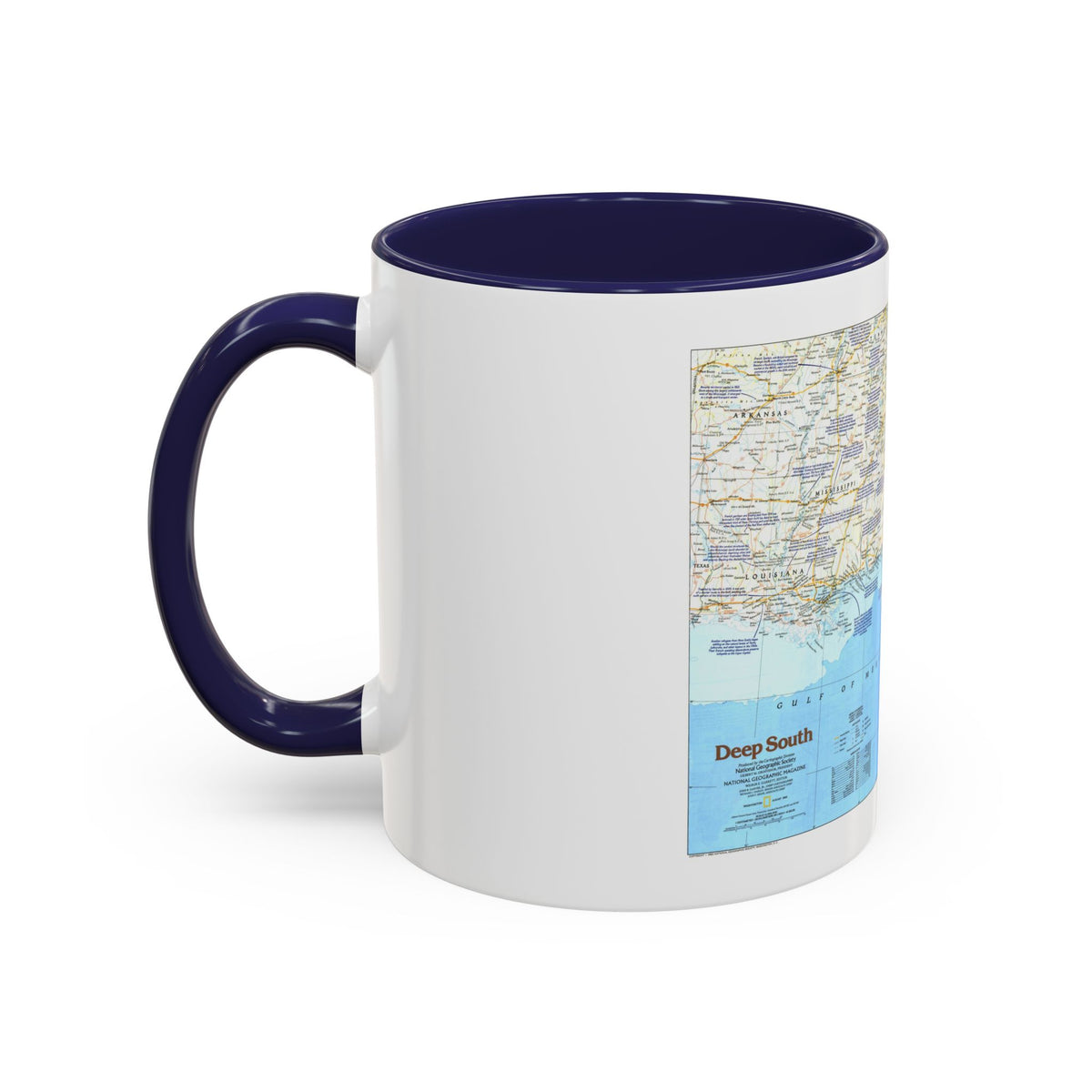 USA - Deep South 1 (1983) (Map) Accent Coffee Mug